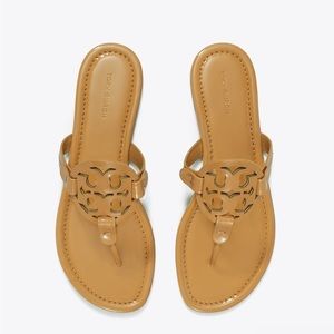 Tory Burch Miller Patent Leather Sandal - Tan